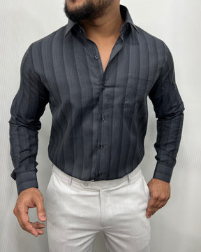 Jet Gray Premium Giza Finish Shirt