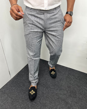 Irish Gray Heavy Quality Linen Blend Formal Pant