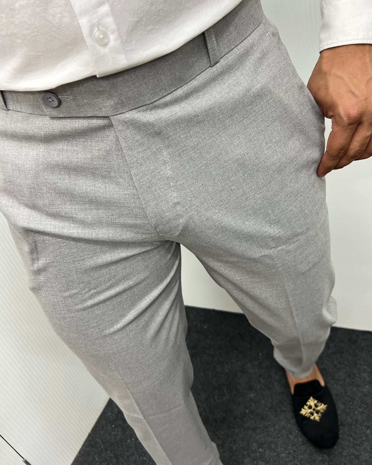 Cement Gray Business Class Formal Pant
