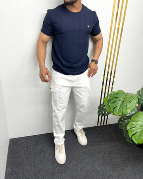 Navy Blue Imported Waffle T-Shirt