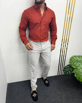 Carrot Business Class Oxford Lycra Formal Shirt
