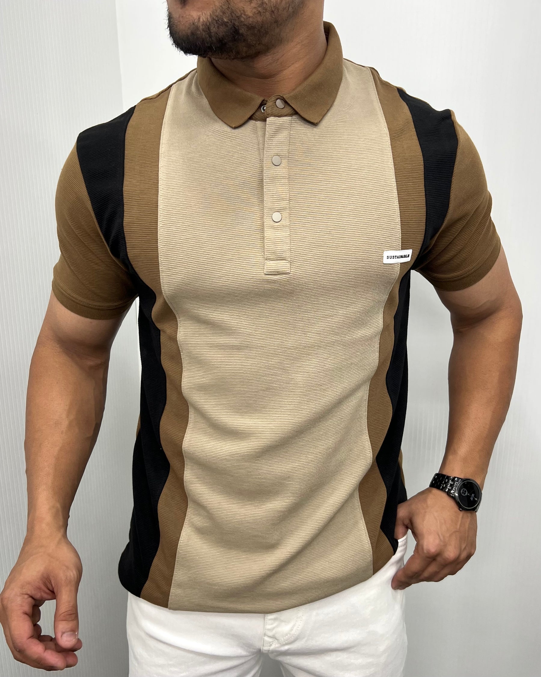 Khaki Pattern T-Shirt