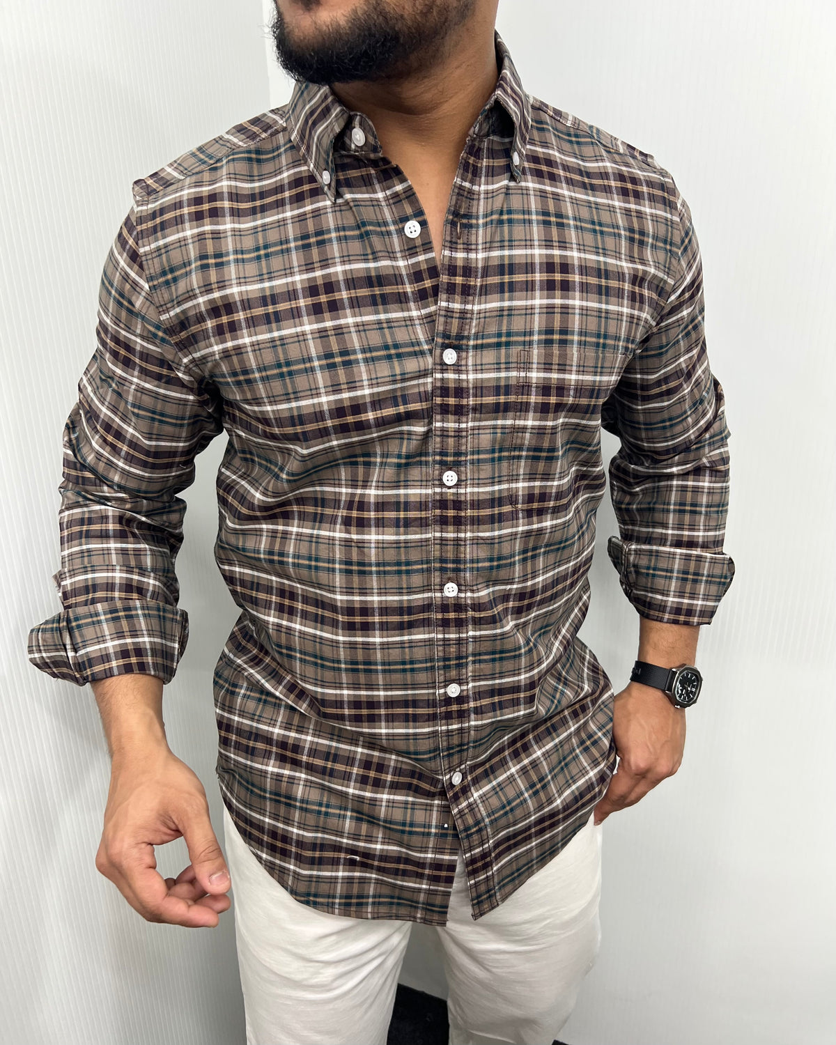 Cotton Oxford Checks Shirt