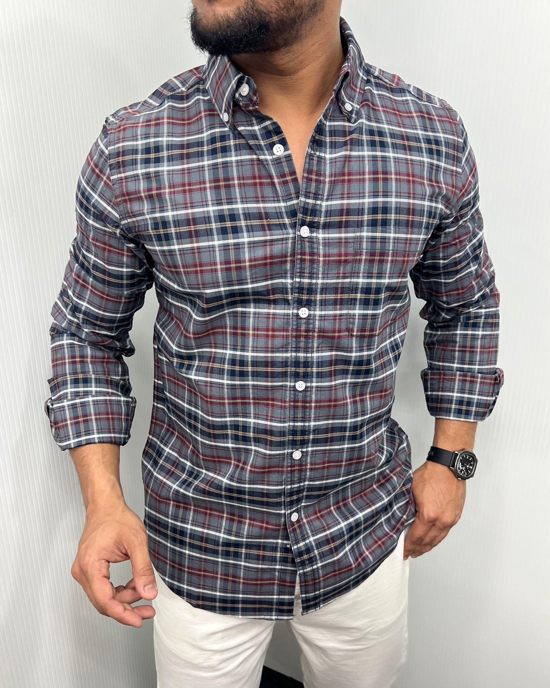 Cotton Oxford Checks Shirt