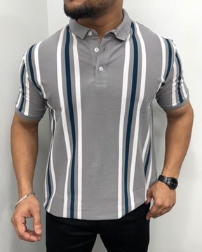 Gray Matty Striped T-Shirt