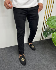 Mill Made Black Cotton Linen Pant