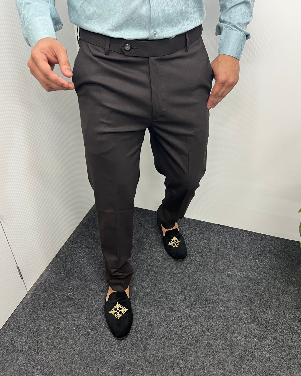 Dark Brown Flexiwaist Business Class Formal Pant