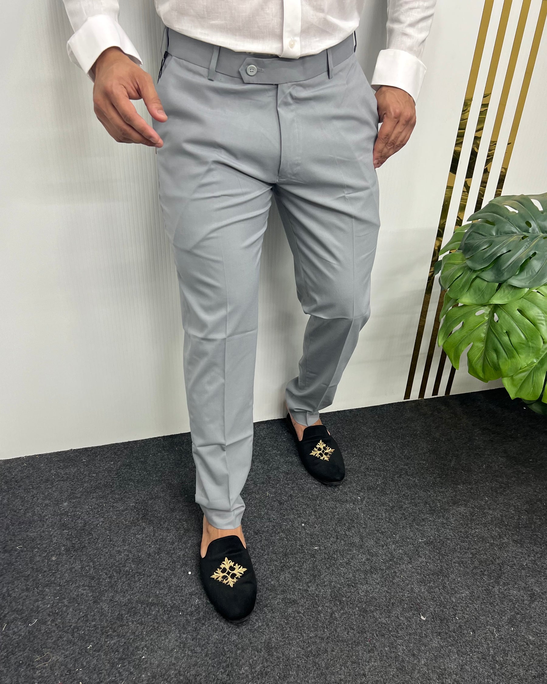 Ash Gray Flexiwaist Business Class Formal Pant