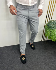 Ash Gray Flexiwaist Business Class Formal Pant