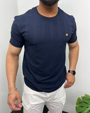 Navy Blue Imported Waffle T-Shirt
