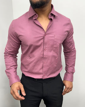 Dusty Pink Business Class Oxford Lycra Formal Shirt