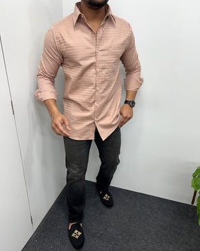 Ivory Self Embroidery Shirt