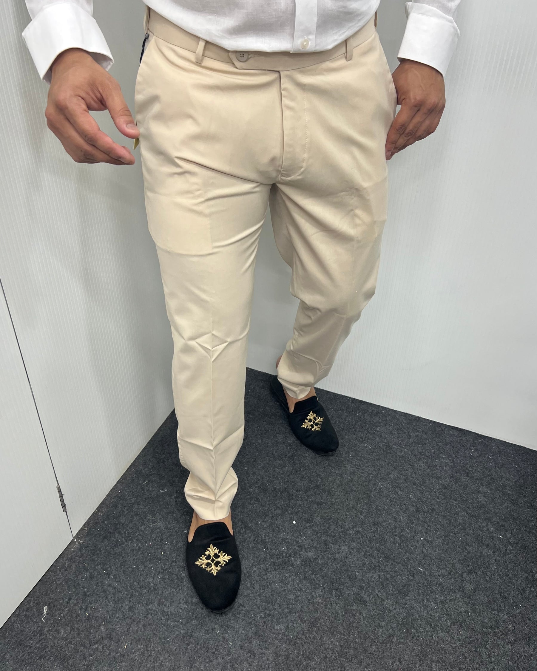 Light Cream Flexiwaist Business Class Formal Pant