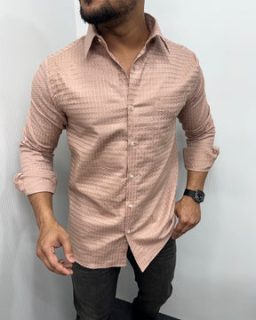 Ivory Self Embroidery Shirt