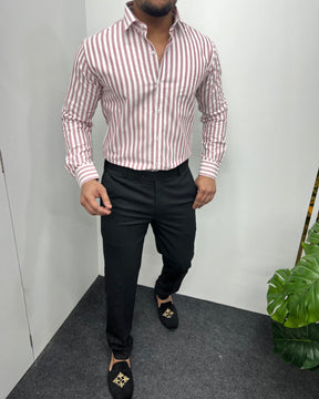 Onion Oxford Premium Fine Cotton Vertical Striped Shirt