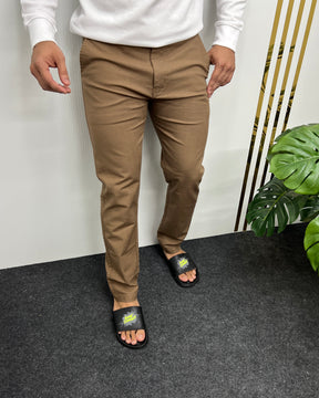 Mill Made Brown Cotton Linen Pant