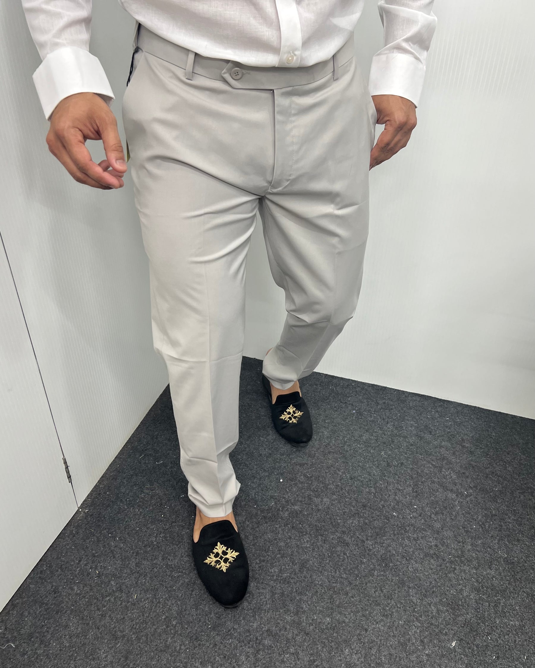 Pearl Gray Flexiwaist Business Class Formal Pant