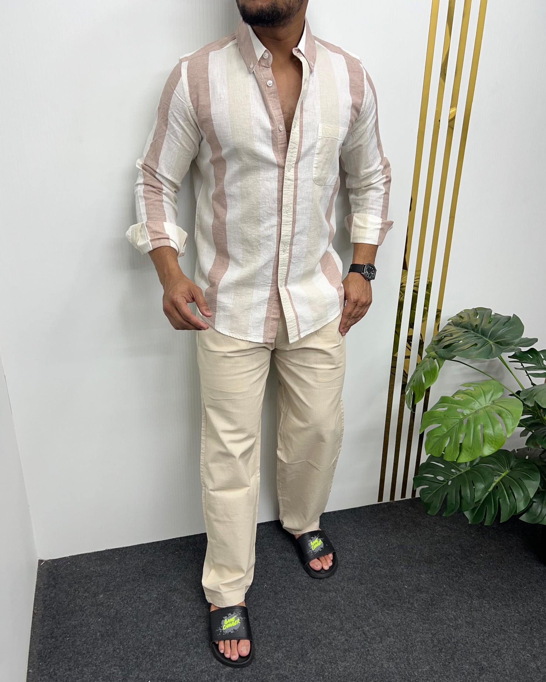 Cotton Linen Lining Shirt