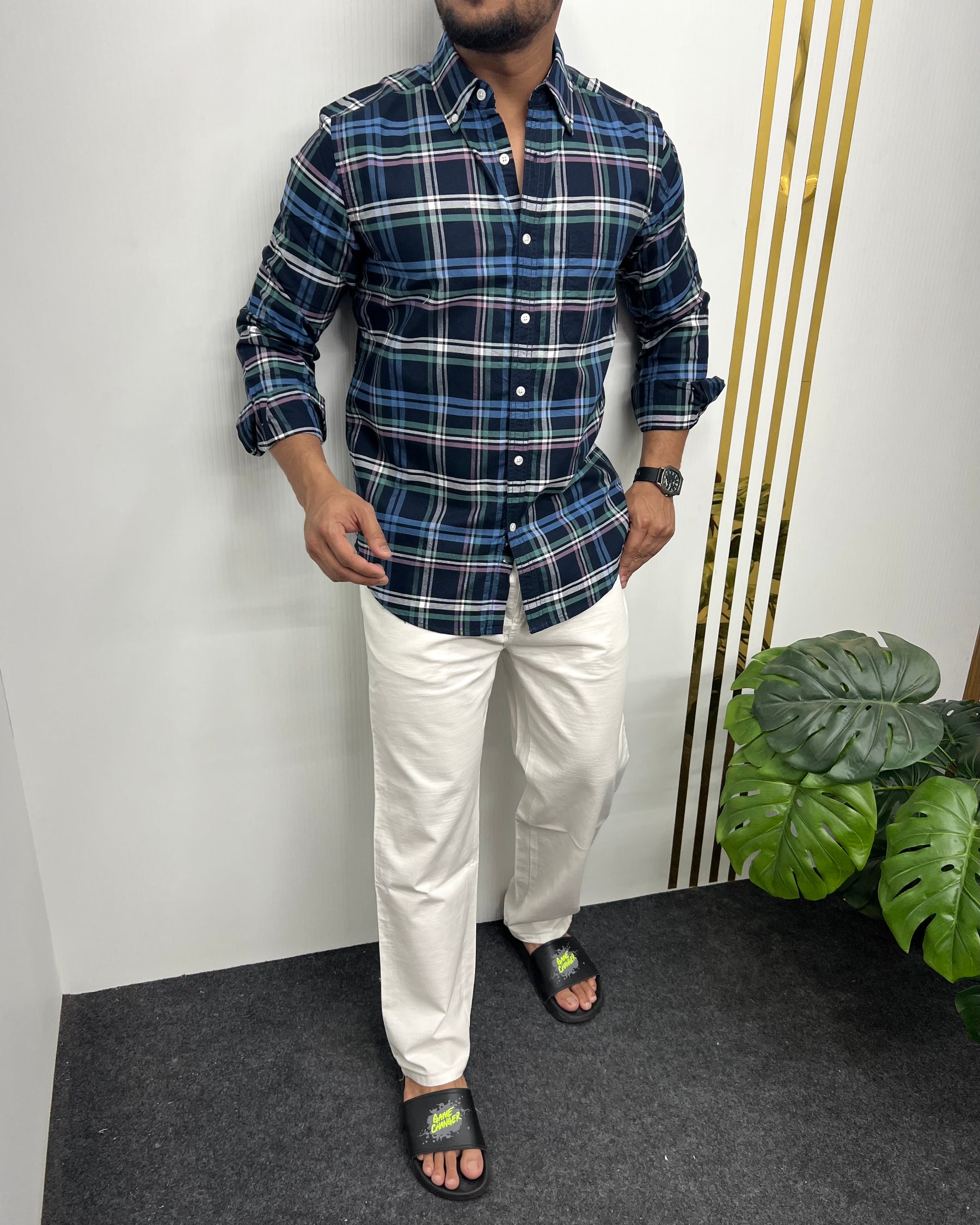 Cotton Oxford Checks Shirt