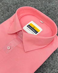 Blush Pink Business Class Oxford Lycra Formal Shirt