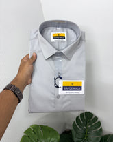 Light Gray Cotton Satin Lycra Shirt