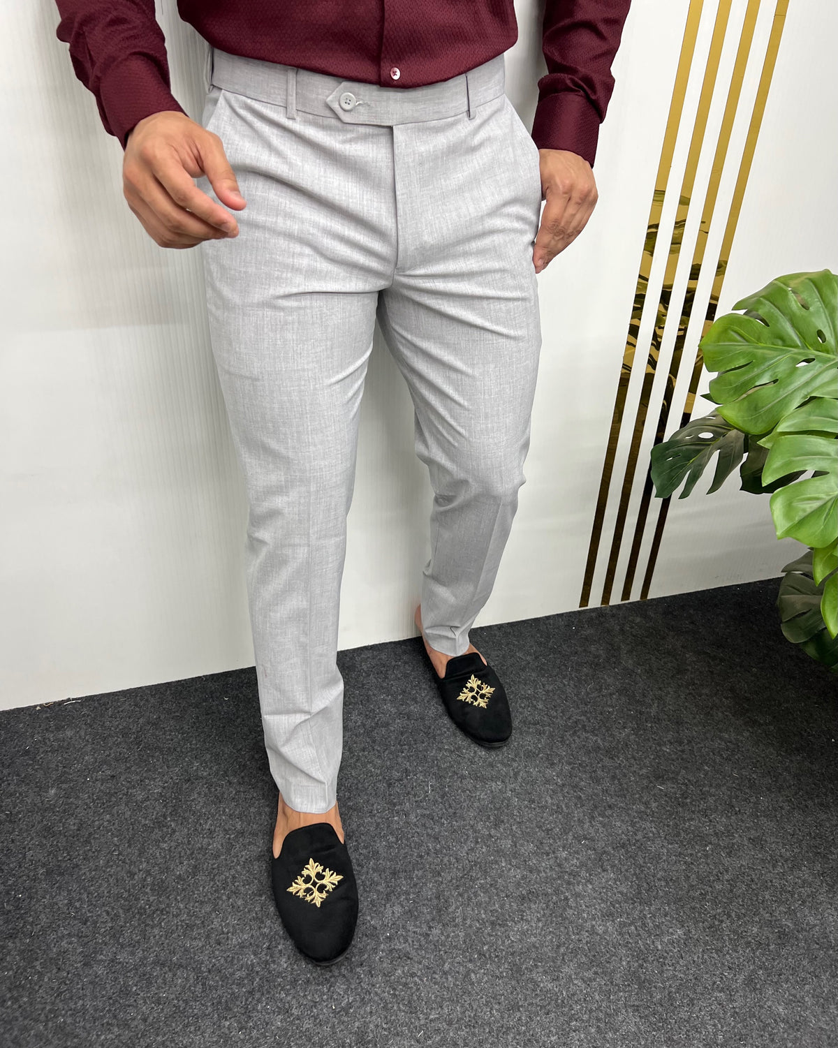 Light Gray Flexiwaist Business Class Formal Pant