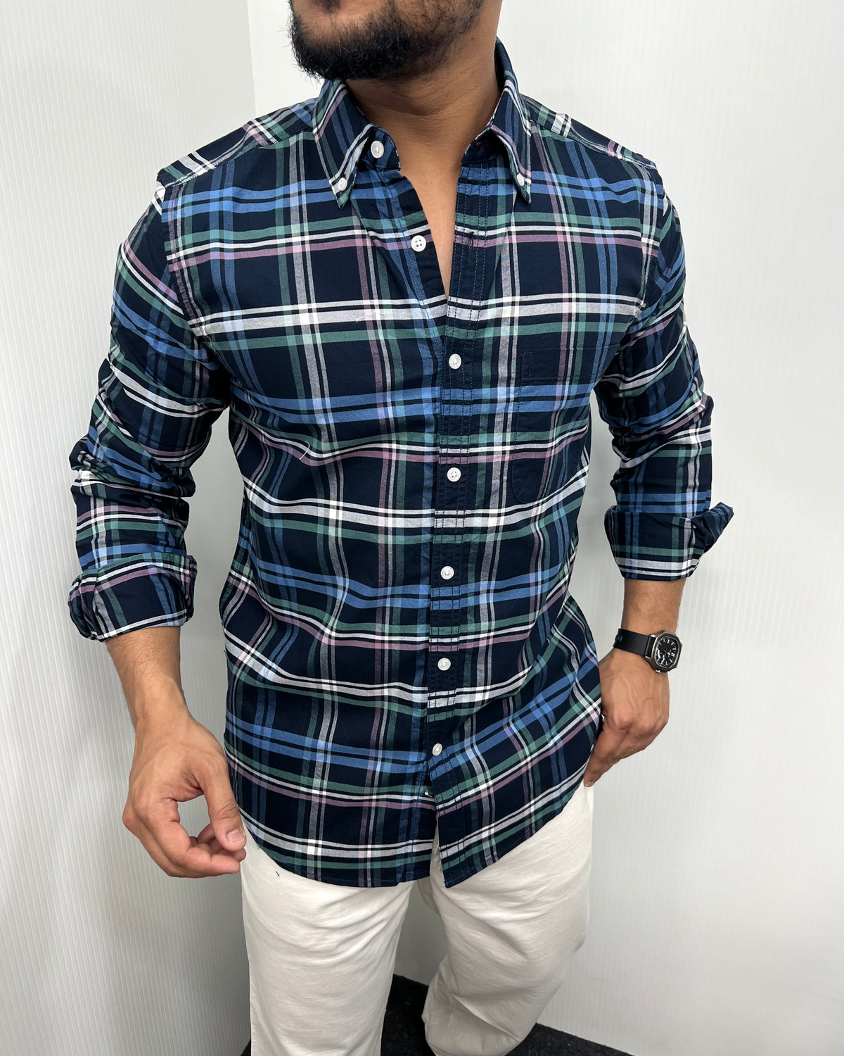 Cotton Oxford Checks Shirt