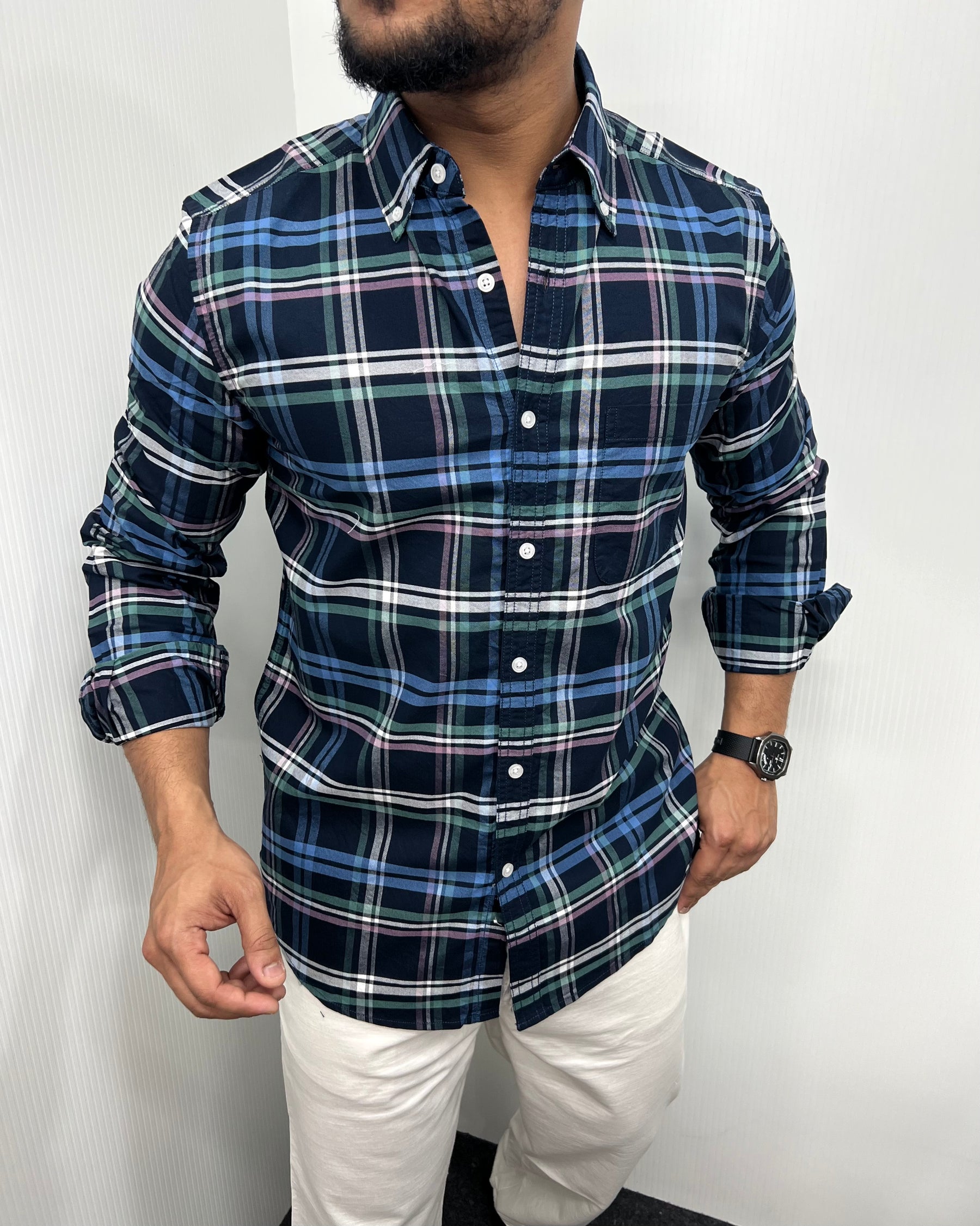 Cotton Oxford Checks Shirt