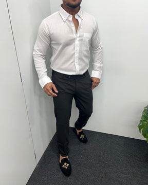 White Cotton Linen Shirt