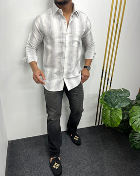 Self Striped Jute Cotton Shirt