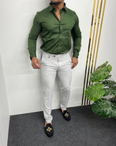 Mehandi Cotton Satin Shirt