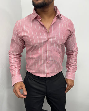 Onion Oxford Premium Fine Cotton Vertical Striped Shirt