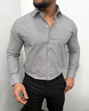 Dark Green Cotton Gingham Checks Shirt